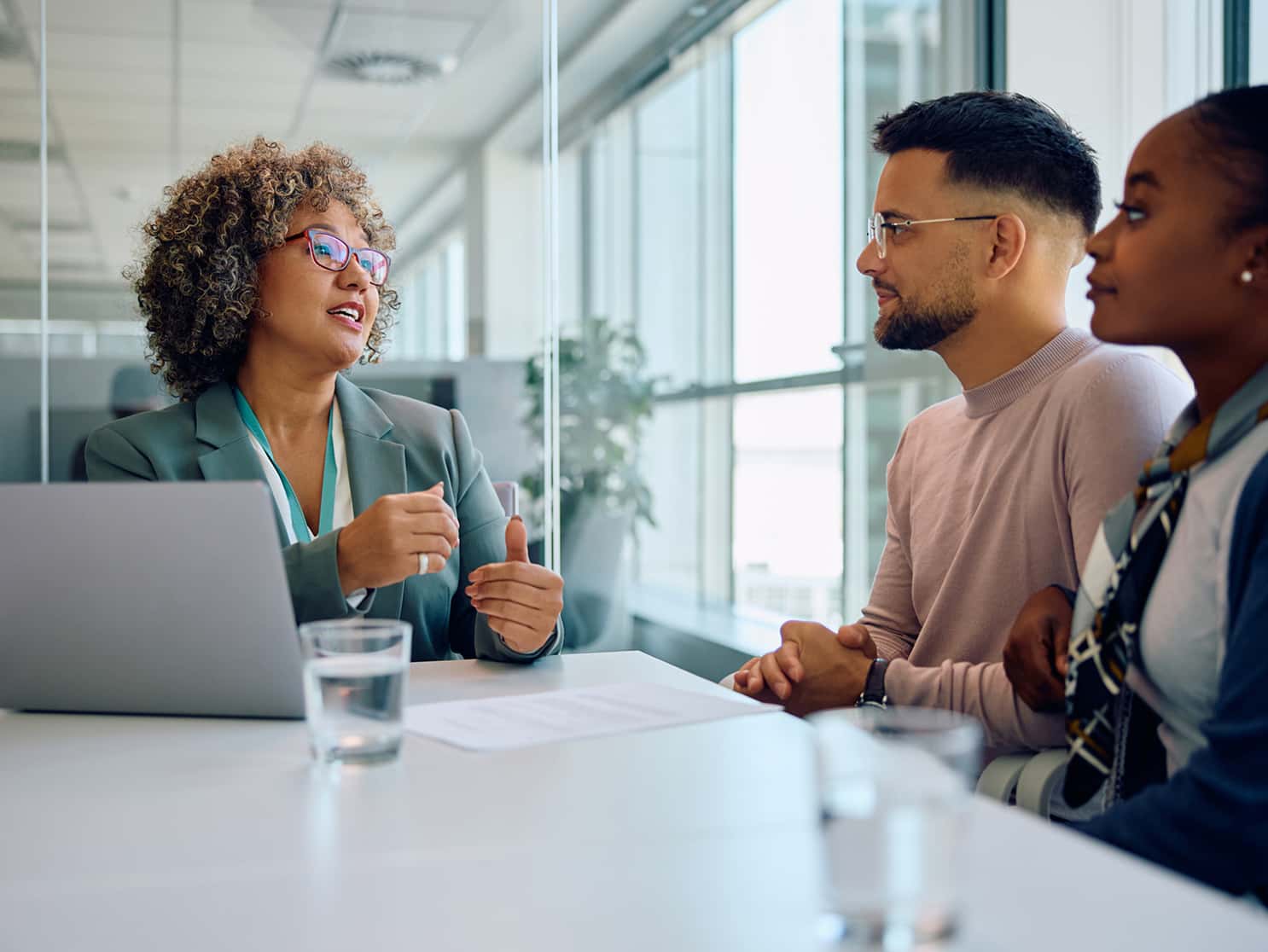 Benefits advisor presenting ancillary and supplemental coverage options to an employer team